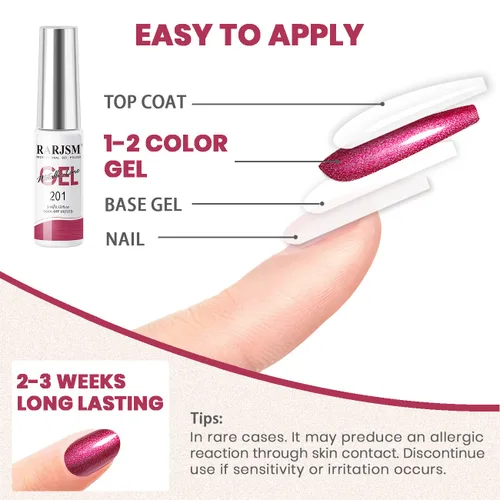 Vista 7 de RARJSM Juego de esmaltes de uñas de gel metalizados para arte de uñas, negro, plata, oro rosa, azul, verde, rojo, con brillantina, 12 colores, 0.2