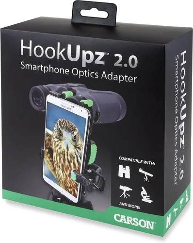 Vista 8 de Carson HookUpz 2.0 universal para smartphone, adaptador óptico para prismáticos, catalejos, telescopios, microscopios, monoculars y más (IS-200)