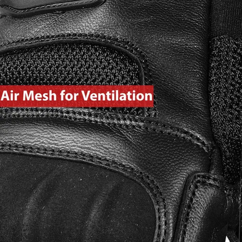 Vista 4 de Jackets 4 Bikes Guantes tácticos de cuero de cabra y AirMesh para hombre