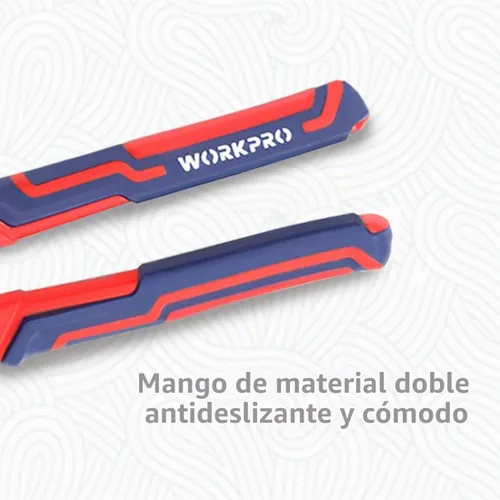 Vista 5 de WORKPRO Alicates para juntas de ranura de 10 pulgadas, alicates de bomba ajustables de 7 posiciones, capacidad de mandíbula de 2 pulgadas, acero