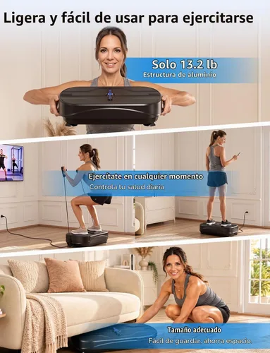 Vista 3 de Máquina del ejercicio de la placa de la vibración del cuerpo entero, placa Negro