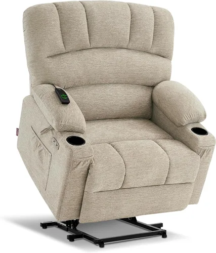 Vista 15 de MCombo Silla Reclinable Elevadora Eléctrica de Gran Tamaño para Ancianos, Silla Elevadora con Calor y Masaje, Reclinable Elevadora para Grandes