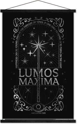 Vista 7 de Trends International The Wizarding World: Harry Potter - Póster de pared Lumos Maxima, 34 pulgadas de largo x 22.4 pulgadas, versión enmarcada