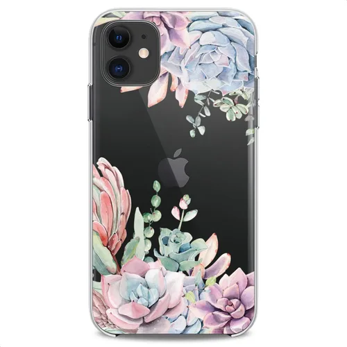 Vista 16 de Funda compatible con iPhone 14 13 Pro Max 12 Mini 11 Xs X 8 Plus Xr 7 SE 6s 5 Plant Floral Flowers Phone Teen Slim Boho Cute Girls Print Blue Design
