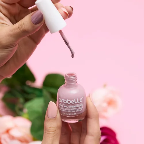 Vista 7 de Probelle Fortalecedor de uñas tintado, tratamiento de fortalecimiento de uñas de color, crecimiento y reparación de uñas, detiene la descamación