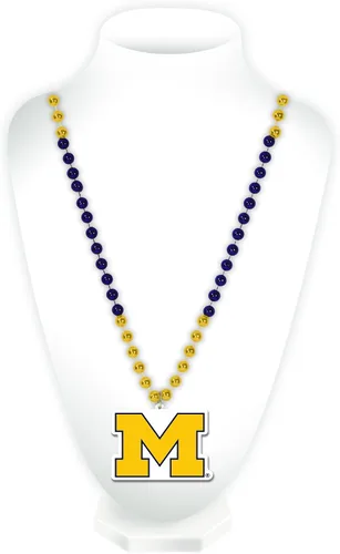 Vista 49 de Rico Industries NCAA Fan Shop - Cuentas estilo Mardi Gras con logotipo del equipo 3-Color del