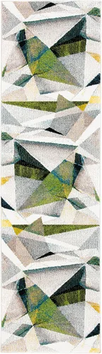 Vista 10 de SAFAVIEH Porcello Collection - Alfombra decorativa de 2 pies 3 pulgadas x 4 pies, gris claro y naranja, diseño abstracto moderno, no desprende