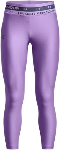 Vista 12 de Under Armour HeatGear - Leggings cortos para niñas con tobillo recortado (001) Negro / Blanco