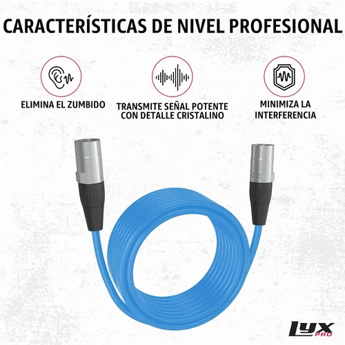 Vista 3 de LyxPro - Cable RJ45 Cat6 Ethercon blindado de 25 pies, macho a macho, azul