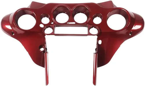 Vista 2 de Carenado interior delantero rojo Batwing compatible con Harley Touring Street Glide Electra Glide FLHT FLHTC 1996-2013