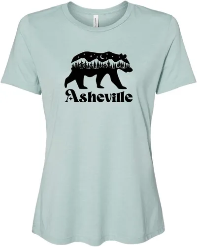 Vista 27 de Cute Women's Screen Printed Crew Neck Tee, Shirts With Sayings, Dusty Blue or Olive
