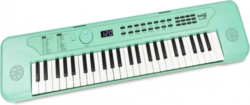 Vista 10 de RockJam Mini teclado RJ490 de 49 teclas con altavoces, azul bebé