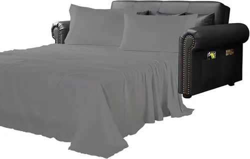 Vista 10 de Kingnex Sábanas de sofá cama individual para sofá cama extraíble de 36 x 72 pulgadas, microfibra suave de doble cepillado 1800, 3 piezas incluyen 1