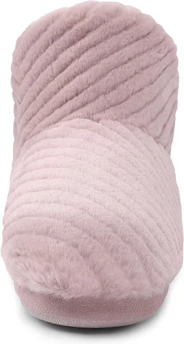 Vista 3 de HOMEHOT Pantuflas de invierno para mujer, cálidas, cómodas, suaves, forro de piel sintética, con forro polar