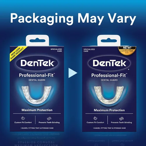 Vista 11 de DenTek Protector dental de ajuste profesional, protector bucal para rechinar dientes por la noche, 1 unidad FDA-Cleared, Mouth Guard for Grinding