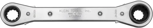 Vista 4 de Klein Tools KT223X4 Lineman's Ratcheting 4-In-1 Llave de caja, fabricada en Estados Unidos, enchufes de 1/2, 9/16, 5/8 y 3/4 pulgadas