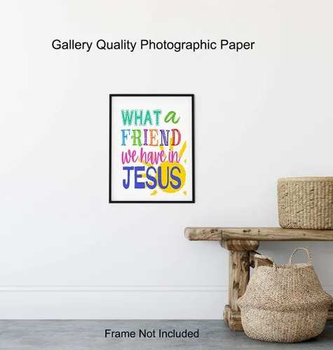Vista 8 de Decoración de pared religiosa – Decoración de pared de Dios – Arte cristiano para niños o niñas, imagen de habitación de niños, dormitorio de niños