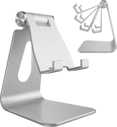 Vista 14 de CreaDream Soporte Ajustable para Teléfono Celular, Soporte para Teléfono, Cuna, Base, Soporte, Soporte de Escritorio de Aluminio Compatible