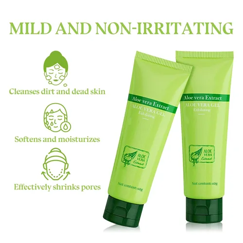 Vista 2 de 3 unidades de gel exfoliante suave, exfoliante facial hidratante, gel de limpieza profunda para cara y cuerpo, exfoliante facial no graso