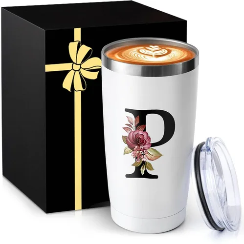 Vista 12 de Taza de café aislada de 20 onzas con tapa de acero inoxidable a prueba de derrames y fugas, pesada, grande, reutilizable, térmica, para viajes