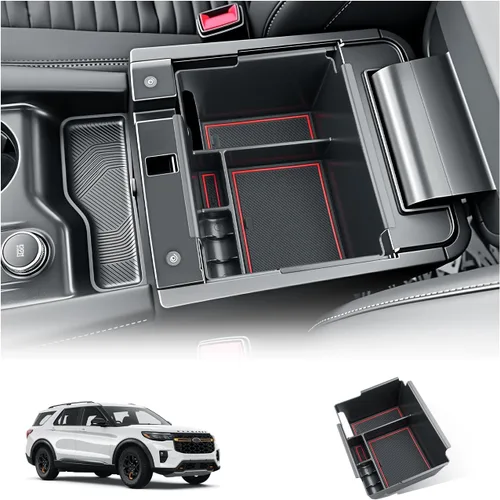 Vista 10 de BIBIBO Organizador de consola central Ford Explorer 2025 2026 2027