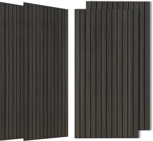 Vista 45 de Paquete de 4 paneles acústicos absorbentes de sonido, 47.2"x23.6" (47.2 x 23.6 pulgadas) paneles de amortiguación de sonido, paneles decorativos