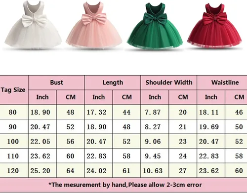 Vista 7 de NNJXD - Vestido de princesa de tul y manga larga de princesa para niña, niña pequeña y bebé, vestido floral de boda para niña