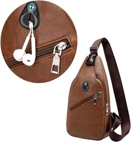 Vista 7 de VALICLUD 2pcs Men Crossbody Bags Mens Messenger Bag Men Messenger Bag Crossbody for Men Small Backpack for Men Chest Bag Men Chest Bag for Men Sling