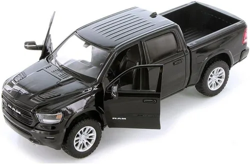 Vista 2 de Dodge Ram 1500 Crew Cab Laramie, Negro, 2019, Modelo de Coche, Motormax 1:24