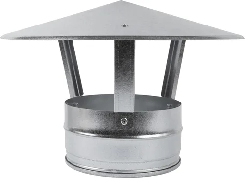 Vista 10 de Vent Systems Tapa redonda de ventilación de techo de 4 pulgadas, protector de lluvia de chimenea de acero galvanizado con escudo contra el viento