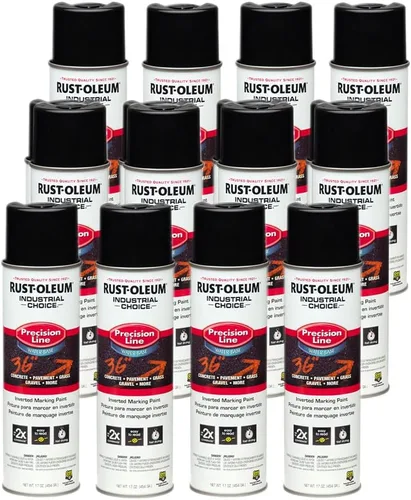 Vista 43 de Rust-Oleum 203035-12PK Pintura en aerosol invertida industrial a base de agua, 17 onzas, naranja alerta APWA, paquete de 12 unidades APWA Alerta