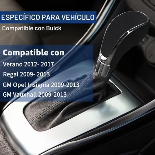 Vista 3 de Pomo para palanca de cambios de coche compatible con Buick Verano 2012-2017, color negro