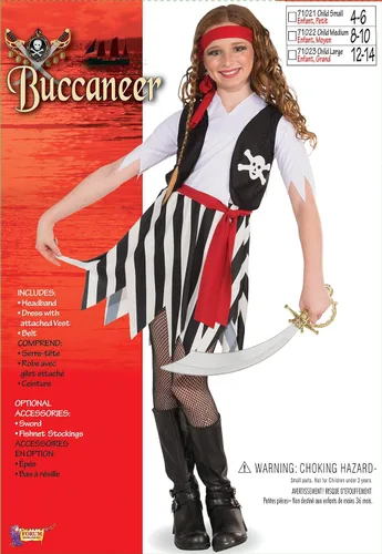 Vista 2 de Forum Novelties Girls Little Lady Buccaneer Costume