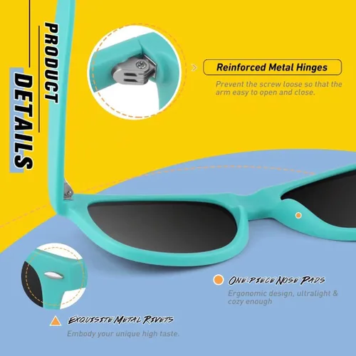 Vista 4 de CGID Retro Polarized Sunglasses for Men Women,Lightweight UV400 Protection Shades