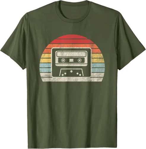 Vista 31 de Retro Cassette Tape 80s 90s Nostalgia T-Shirt Negro