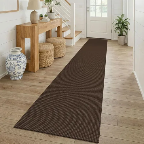 Vista 266 de KOZYFLY - Tapete para puerta de interior, lavable, pequeña, antideslizante, con respaldo de goma, felpudo de algodón para el hogar, color negro