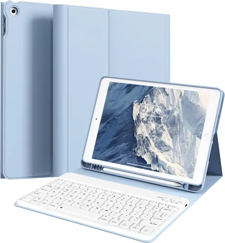 Vista 25 de kenke Funda para iPad de 9ª/8ª/7ª generación con teclado de 10.2 pulgadas Gris