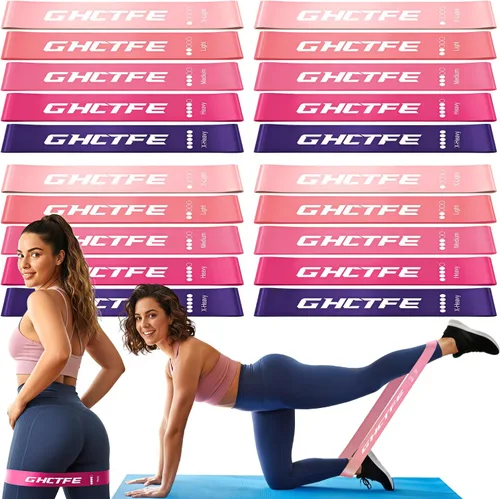 Vista 10 de 20/100PCS Resistance Bands Bulk Set for Trainers, Small Groups & Fitness Classes, Mini Bands for Glutes, Legs, and Core Workouts, Loop Exercise
