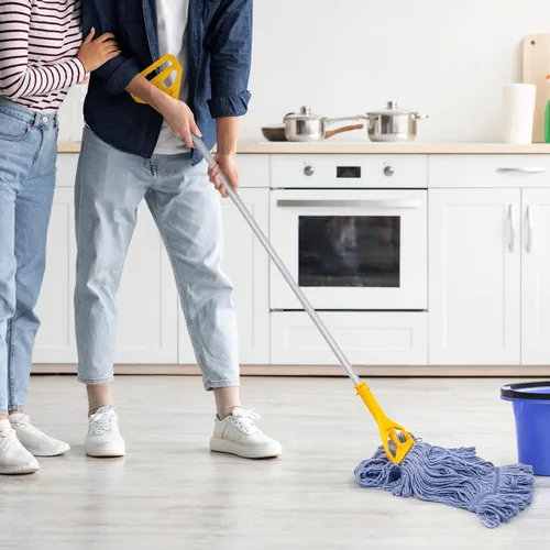 Vista 5 de General Cleaning Mop - Repuesto comercial resistente, cabezal de trapeador de alta resistencia, repuesto comercial, repuesto de cabezal de hilo