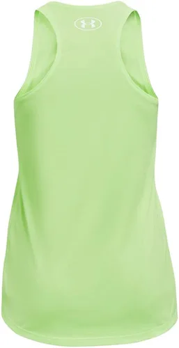 Vista 2 de Under Armour Camiseta sin mangas con logotipo grande para niña