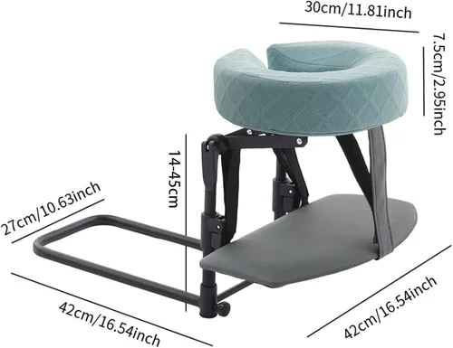 Vista 2 de predolo Home Mattress Top Massage Kit Face Down Pillow Ergonomic Head Cradle Cushion Adjustable Height Sponge Alloy Suitable for Eye Surgery