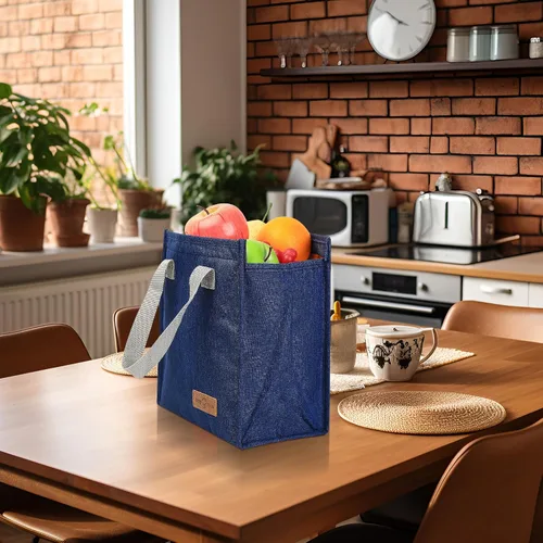 Vista 8 de Bolsa de almuerzo aislada, bolsa de lonchera, bolsa de almuerzo reutilizable, bolsa de almuerzo aislada para mujeres, hombres, trabajo, oficina