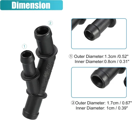 Vista 6 de X AUTOHAUX Conector de manguera de refrigerante del motor para Volkswagen Golf Jetta 2000-2005 para Audi TT 1999-2006