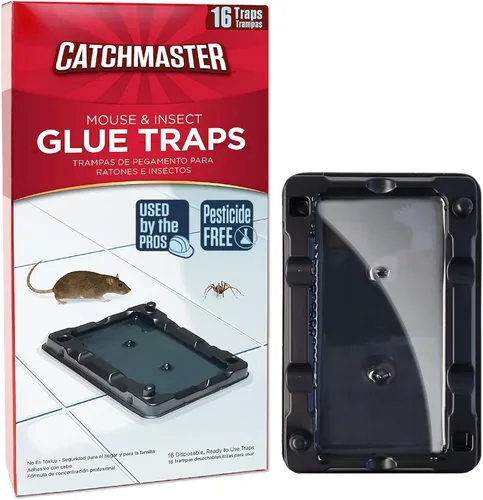Vista 8 de Catchmaster -6 trampas de pegamento resistentes a la congelación para ratones e insectos, para interiores para el hogar, bandeja adhesiva