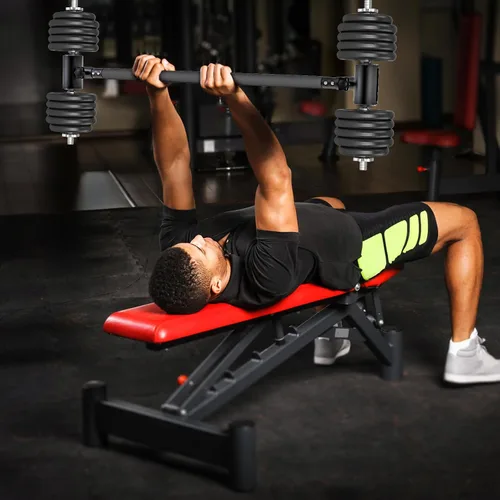 Vista 2 de Kipika Convertidor Ajustable de Mancuerna a Barra - Adaptador de Barra de Curling EZ - Equipo Versátil de Levantamiento de Pesas para Gimnasio