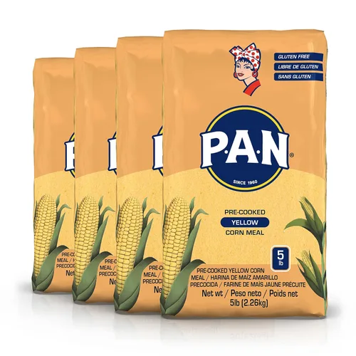 Vista 14 de P.A.N. Harina de Maíz Amarillo - Harina Precocida sin Gluten y Kosher para Arepas, 1 kg (35 oz / 2 lb 3.3 oz)
