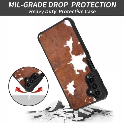 Vista 2 de Funda protectora para Samsung Galaxy A13 5G, resistente 3 en 1, de plástico duro híbrido y silicona suave, a prueba de golpes, funda protectora