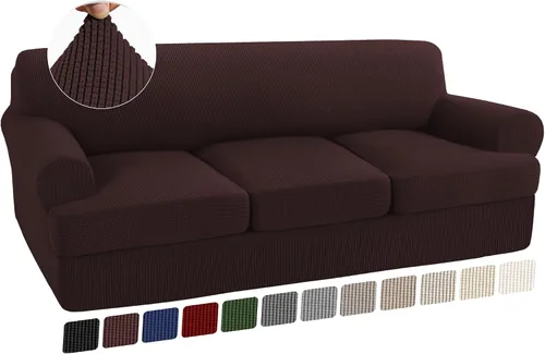 Vista 78 de Turquoize Funda para sillón con cojín en forma de T para sala de estar, funda elástica para sofá, funda suave para sillón, fundas de muebles