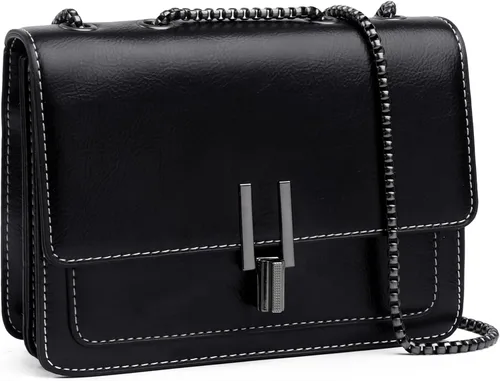 Vista 17 de Travistar Bolsos cruzados para mujer, bolsos pequeños de piel sintética, bolso de hombro, bolso de noche, bolsos acolchados con correa de cadena