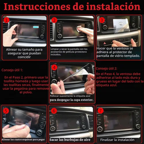 Vista 7 de TTCR-II Protector de pantalla de vidrio templado de 8 pulgadas compatible 8" para Chevy Malibu/Equinox/Volt